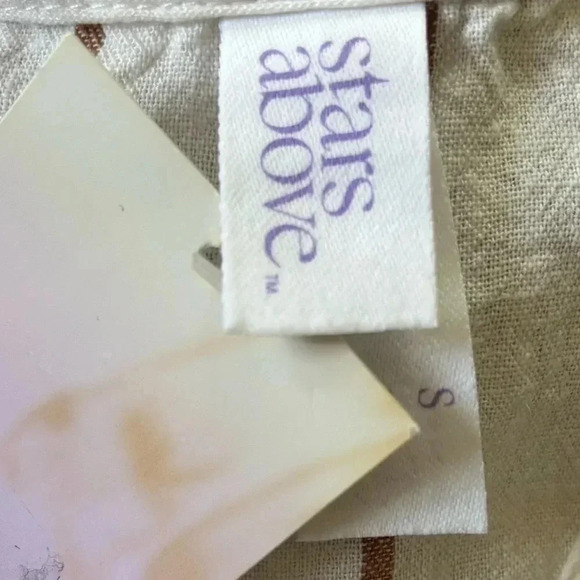 Stars Above Linen Blend Racer Back Stripe Tank NWT Small - Picture 8 of 9